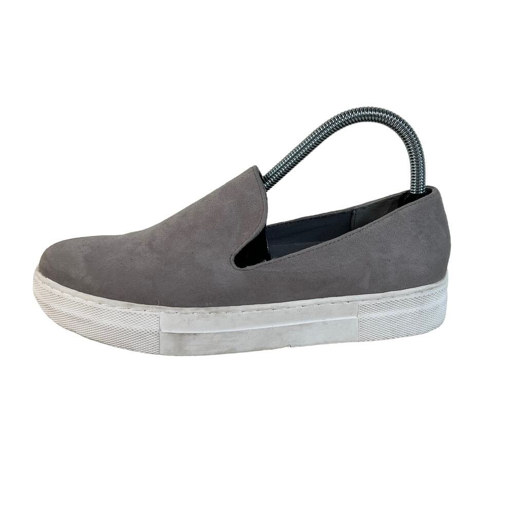 STEVEN by Steve Madden Arden Slip On Sneaker Gray Suede Leather Size 8